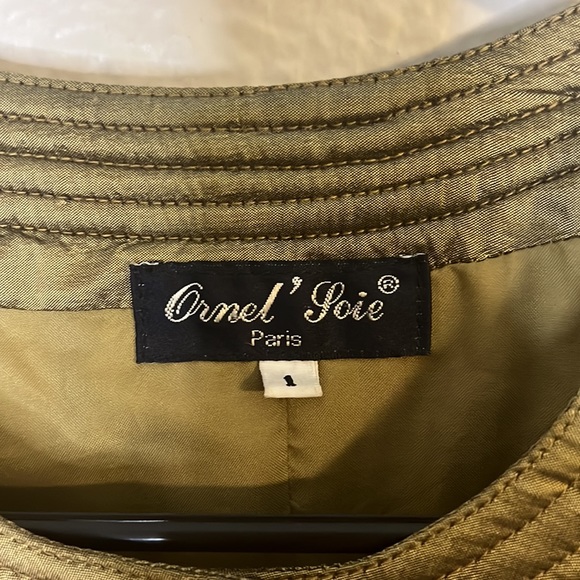 Vintage Ornel Soie Paris Silk Tropical Quilted Jacket 1 - Picture 4 of 7